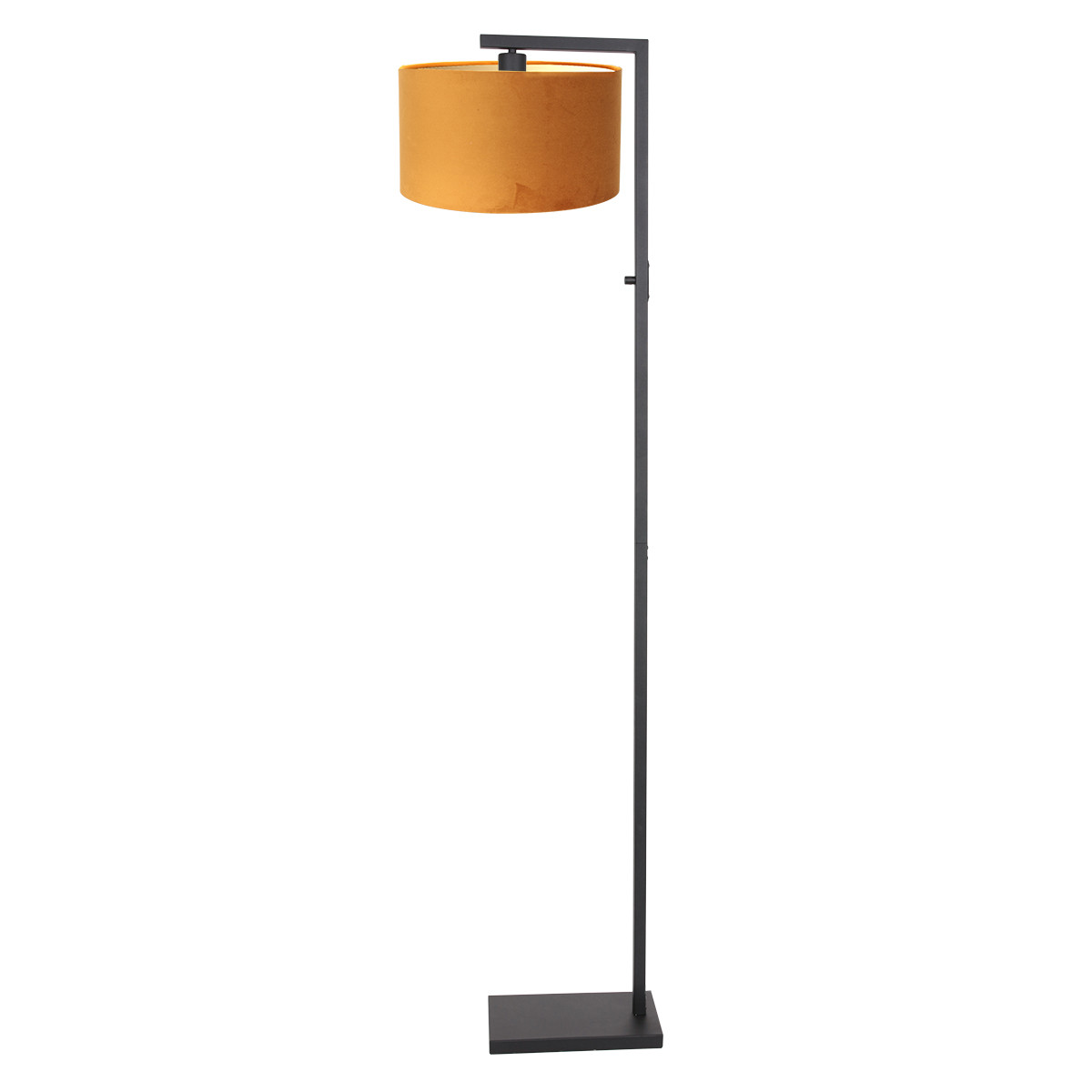 lampe-de-table-jaune-ocre-culot-noir-steinhauer-stang-8221zw