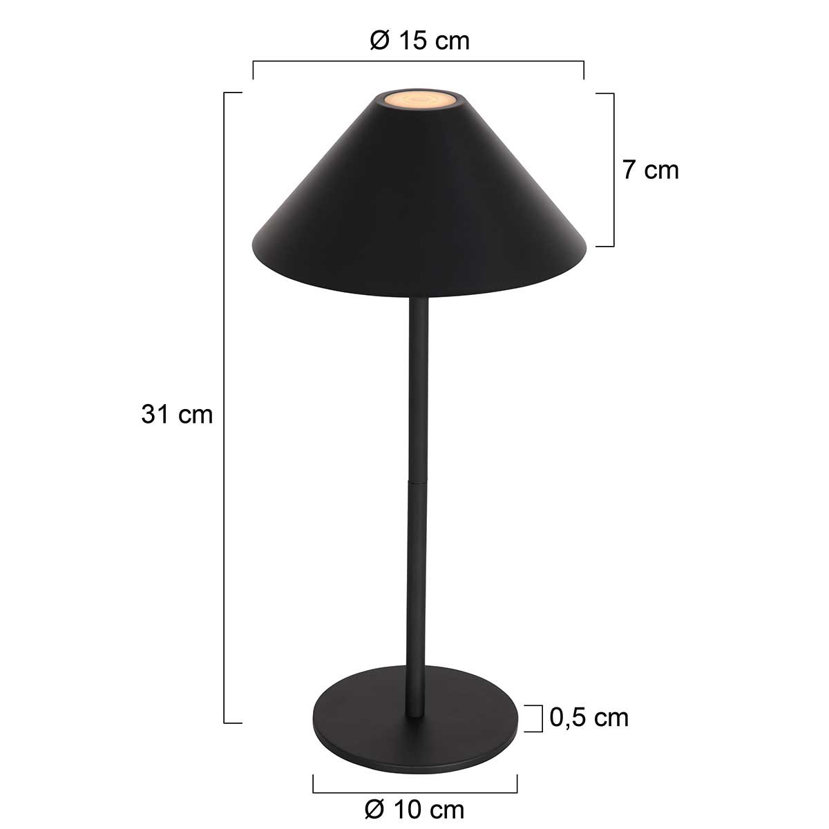 Lampe de table LED extérieur dimmable Steinhauer Ancilla noir – Image 7