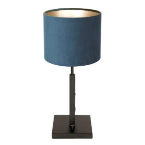 lampe-de-table-moderne-abat-jour-bleu-steinhauer-stang-noir-8249zw