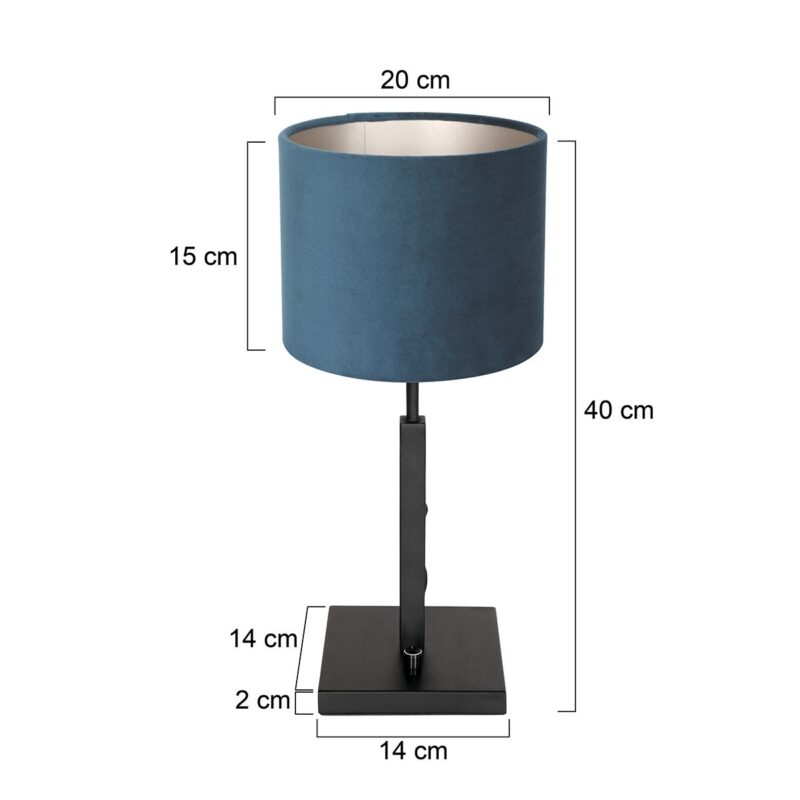 lampe-de-table-moderne-abat-jour-bleu-steinhauer-stang-noir-8249zw-7