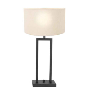 lampe-de-table-moderne-abat-jour-creme-steinhauer-stang-noir-8211zw