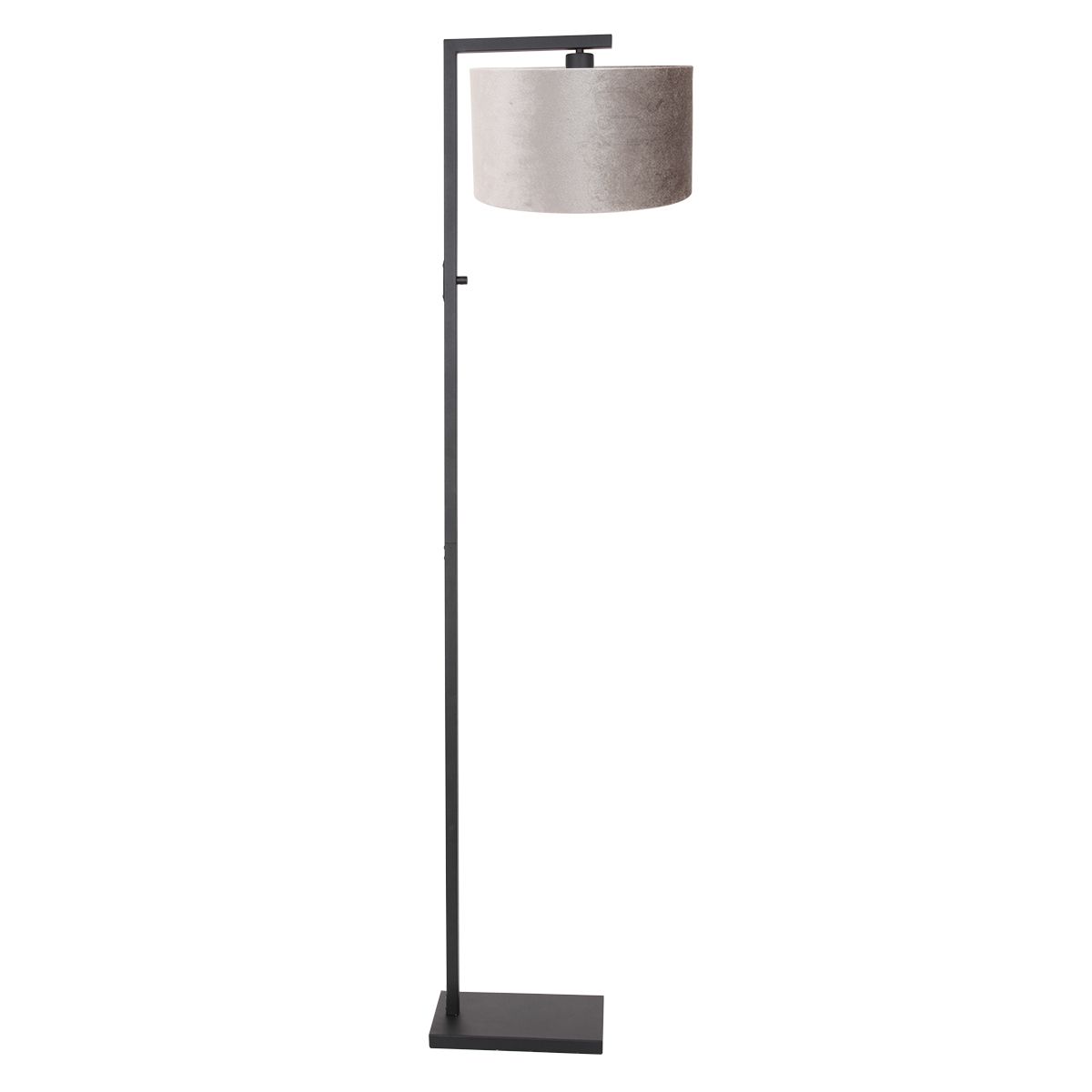 Lampe de table moderne abat-jour gris Steinhauer Stang noir – Image 2