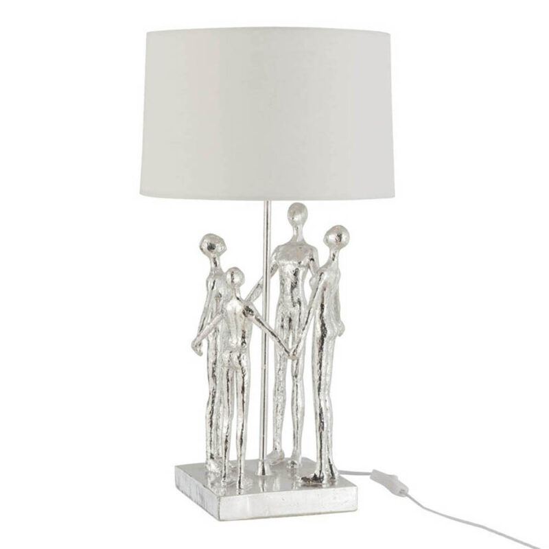 lampe-de-table-moderne-argent-et-blanche-jolipa-figures-poly-6459