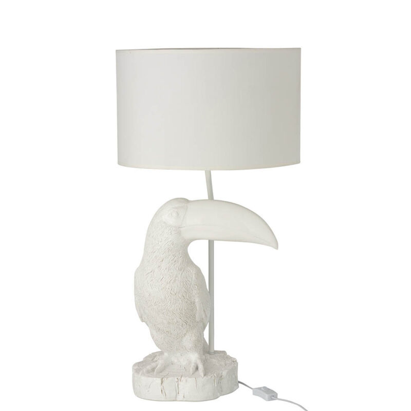 lampe-de-table-moderne-blanche-oiseau-jolipa-toucan-poly-11699-2