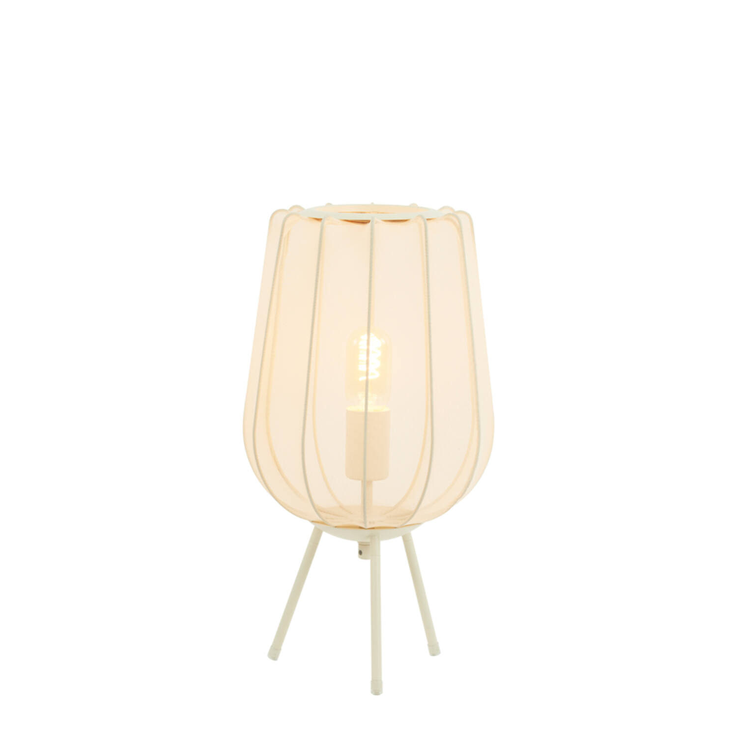 Lampe de table moderne blanche sur trépied Light & Living Plumeria – Image 6