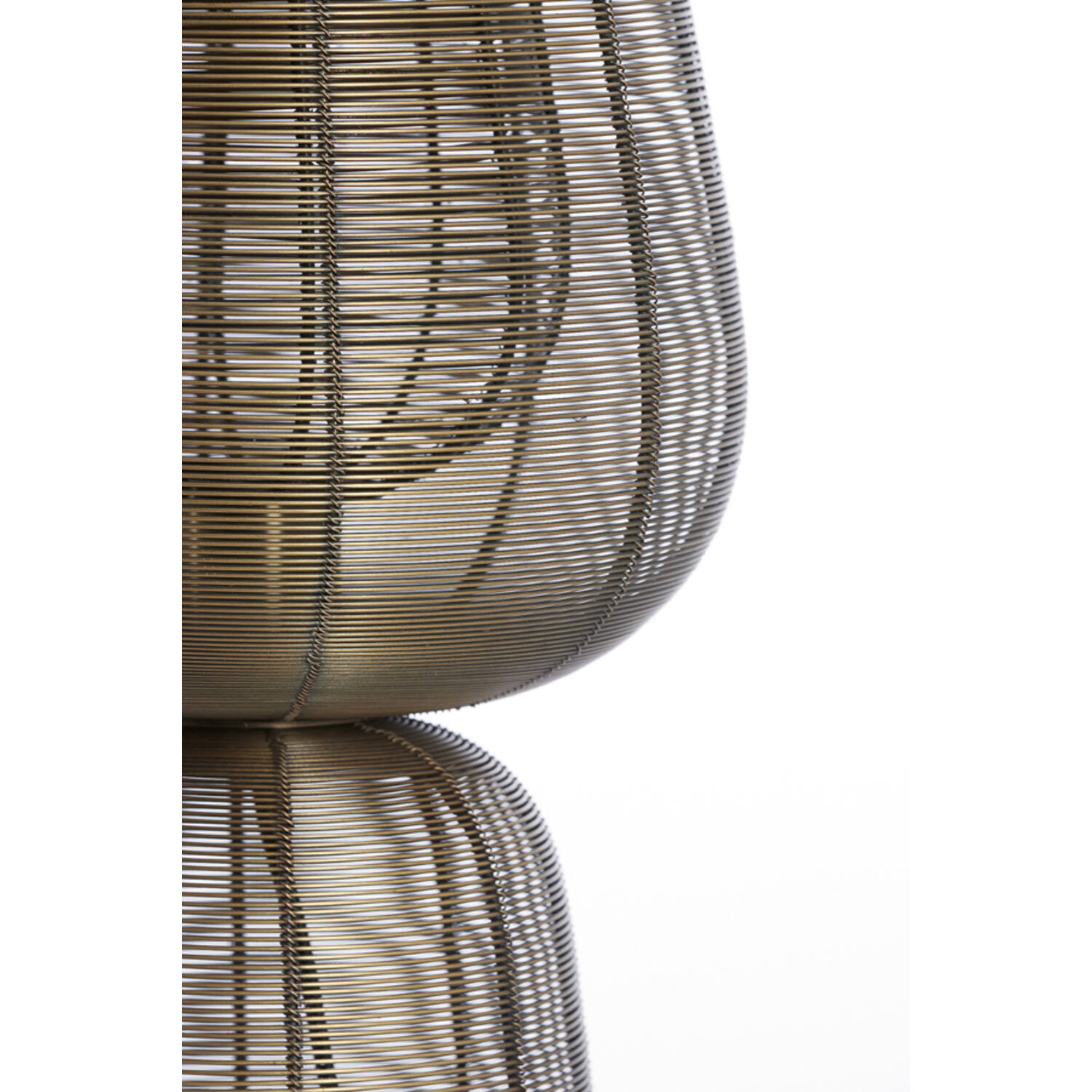 Lampe de table moderne dorée en fil métallique Light & Living Aboso – Image 3