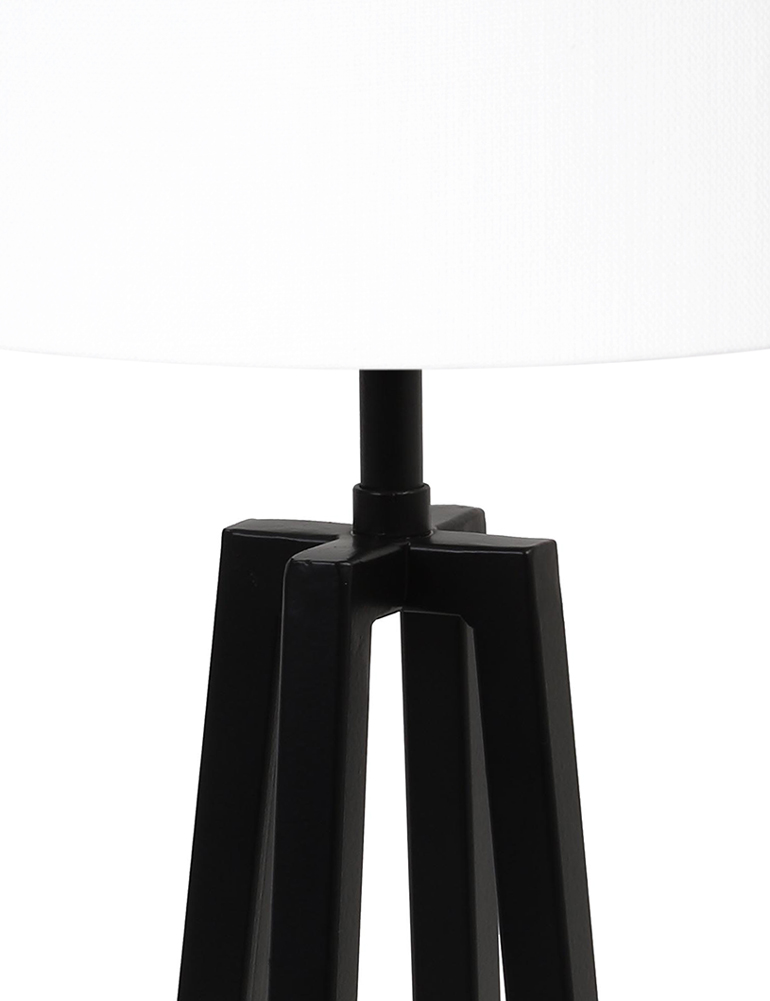 Lampe de table moderne Light & Living Miley noir avec blanc – Image 2