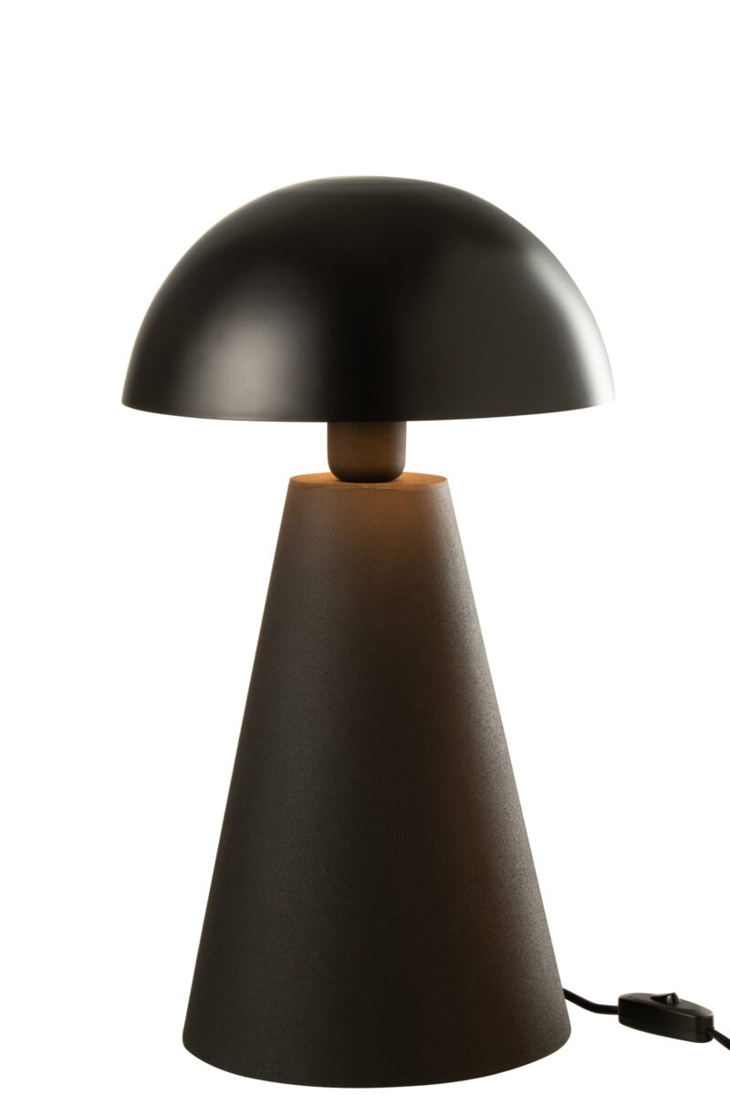 lampe-de-table-moderne-noire-a-abat-jour-spherique-jolipa-mushroom-33157-4