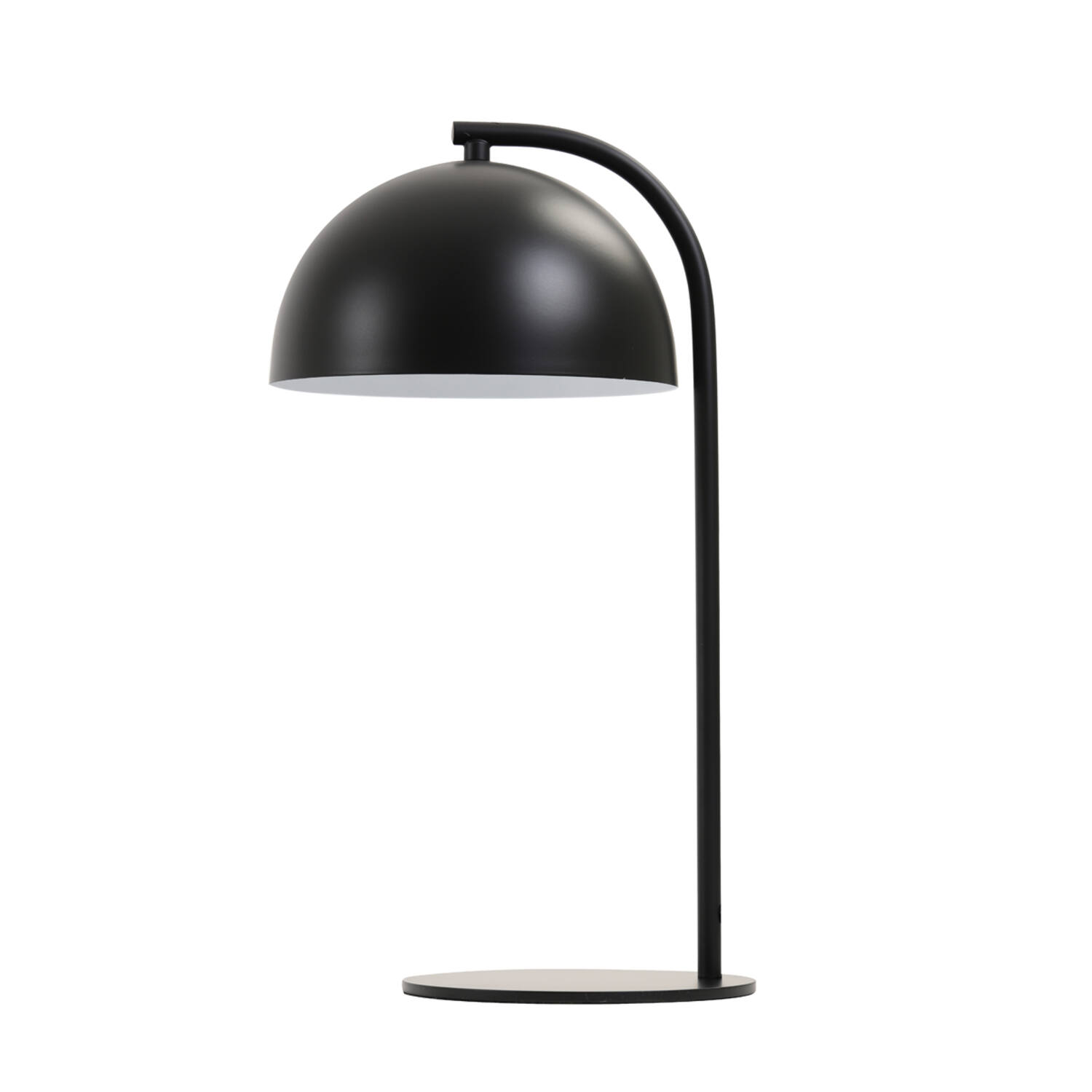 Lampe de table moderne noire avec abat-jour bombé Light & Living Mette – Image 2