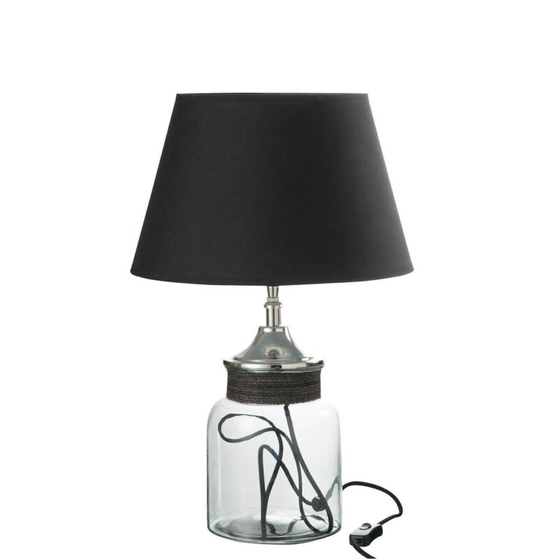 lampe-de-table-moderne-noire-avec-base-en-verre-jolipa-simba-66010-2