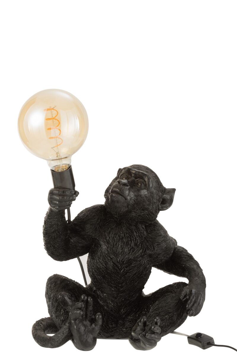 lampe-de-table-moderne-noire-singe-jolipa-monkey-poly-21461-3