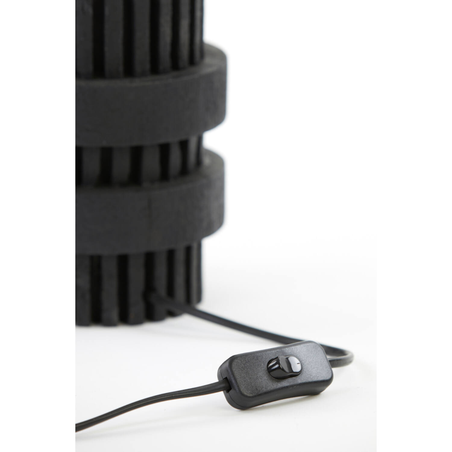 Lampe de table moderne ovale noire Light & Living Sakura – Image 3