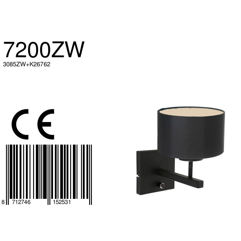 lampe-de-table-murale-avec-abat-jour-steinhauer-stang-noir-7200zw-7