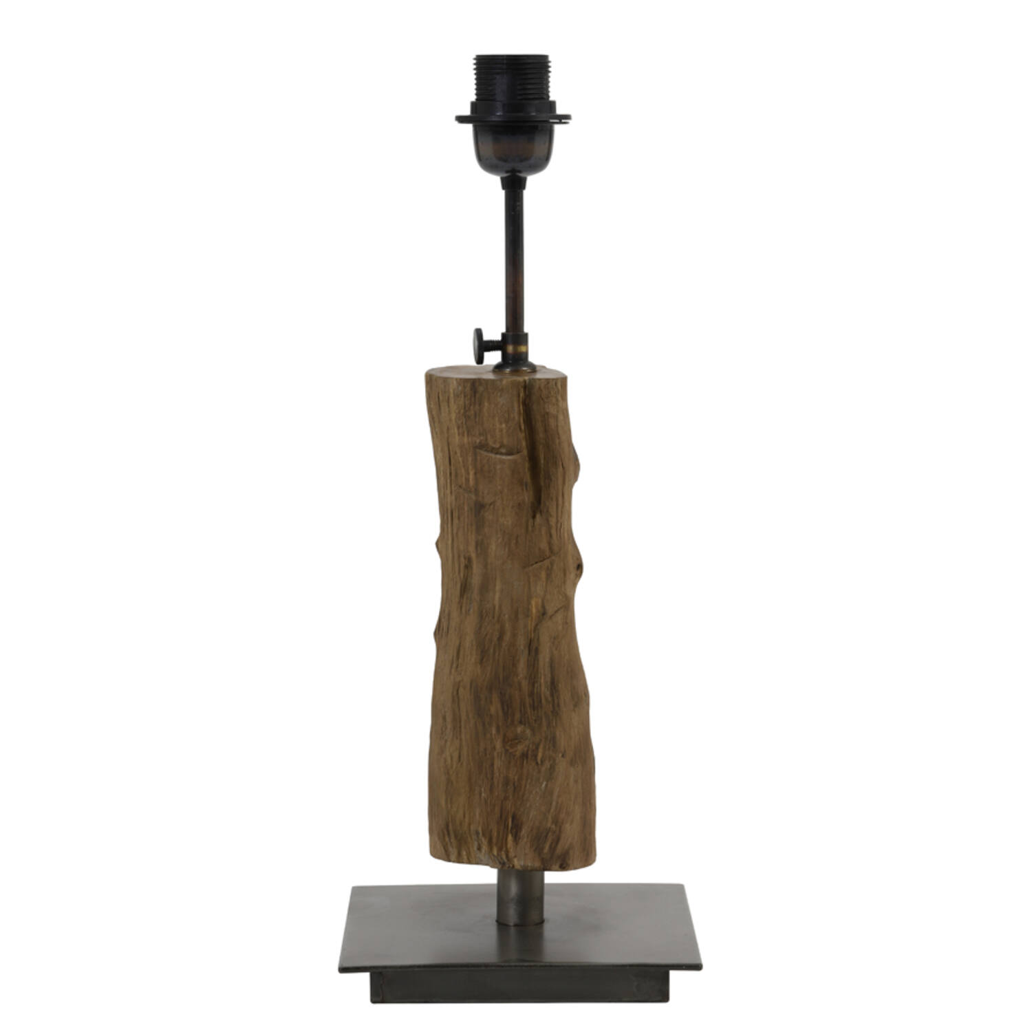 Lampe de table naturelle en bois avec noir Light & Living Siji – Image 2