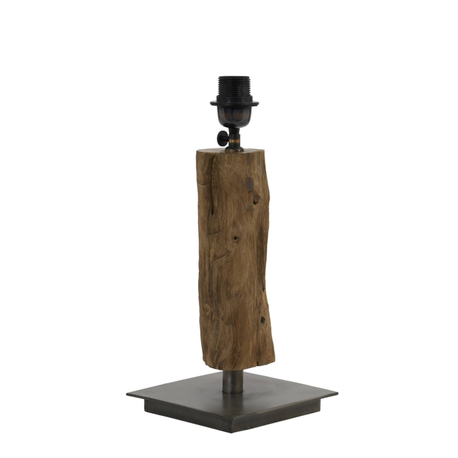 Lampe de table naturelle en bois avec noir Light & Living Siji – Image 3