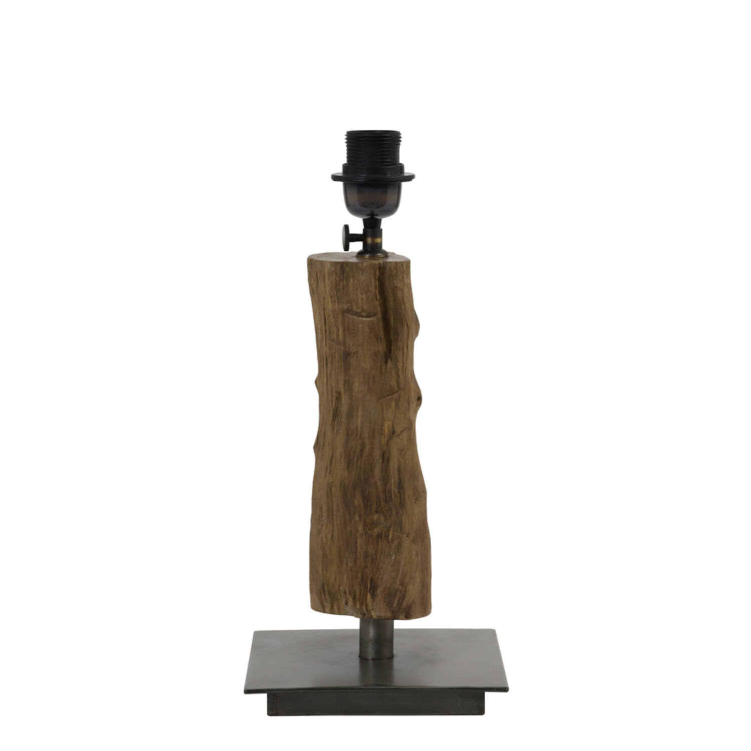Lampe de table naturelle en bois avec noir Light & Living Siji – Image 4