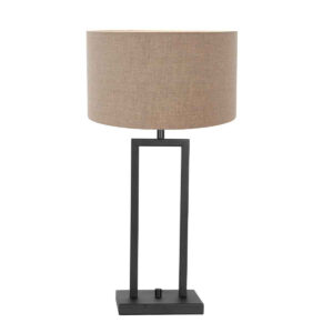 lampe-de-table-noire-abat-jour-beige-steinhauer-stang-8210zw