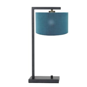 lampe-de-table-noire-abat-jour-bleu-steinhauer-stang-7124zw-2