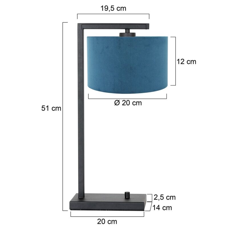lampe-de-table-noire-abat-jour-bleu-steinhauer-stang-7124zw-6