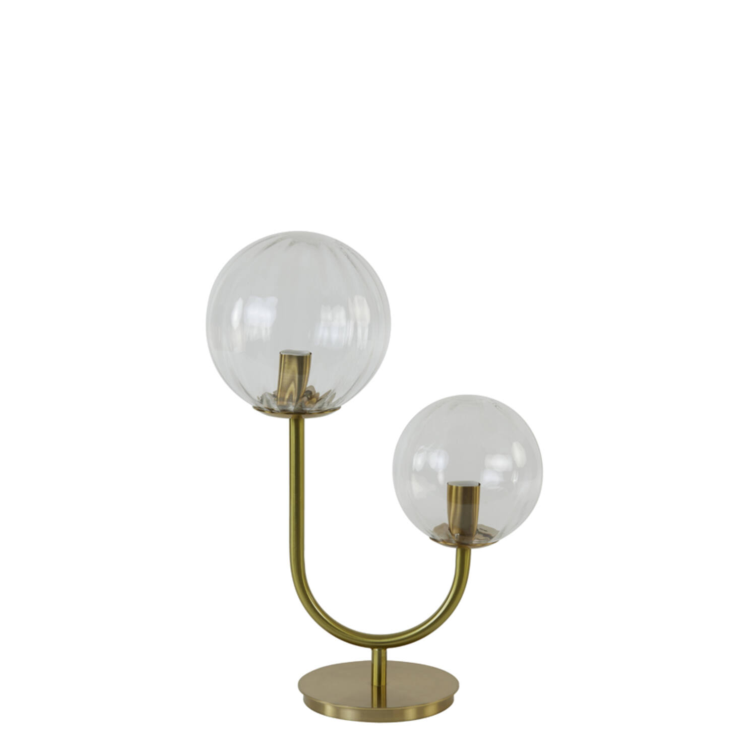 Lampe de table noire avec globe en verre clair Light & Living Magdala – Image 2