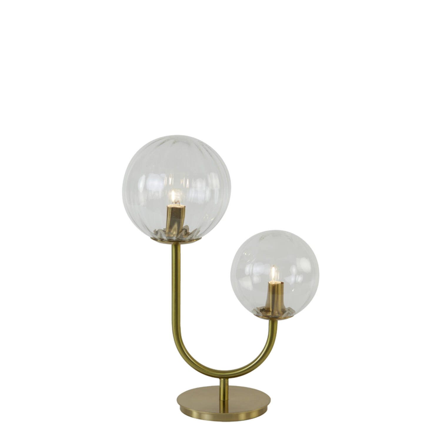 Lampe de table noire avec globe en verre clair Light & Living Magdala – Image 4
