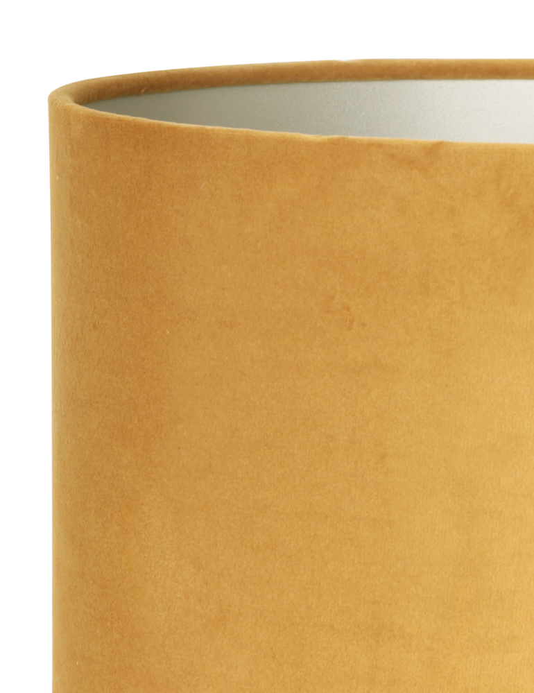 Lampe de table ovale noire abat-jour ocre doré Light & Living Jamiri – Image 3