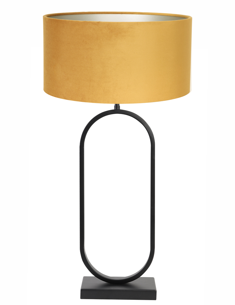 lampe-de-table-ovale-noire-abat-jour-ocre-dore-light-et-living-jamiri-8430zw