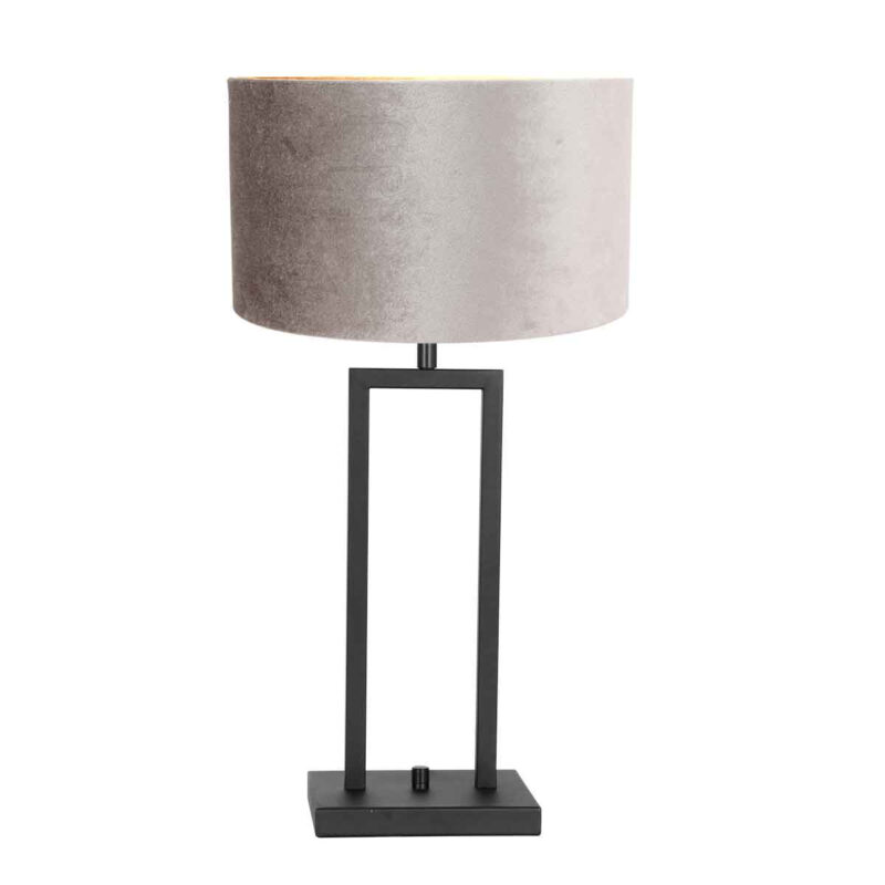 lampe-de-table-rectangulaire-abat-jour-argente-steinhauer-stang-noir-8213zw