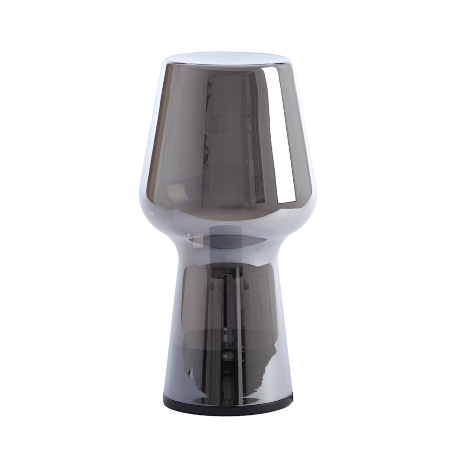 Lampe de table rétro argentée avec verre fumé Light & Living Tonga – Image 2