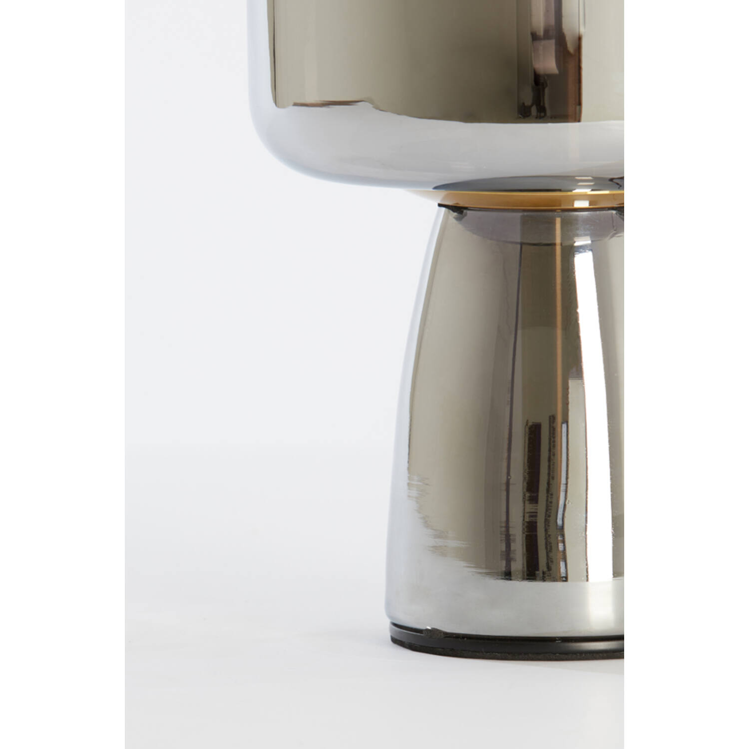 Lampe de table rétro blanche en verre fumé Light & Living Lotta – Image 4