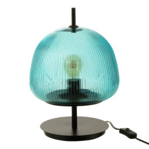 lampe-de-table-retro-bleue-en-verre-côtele-jolipa-oasis-31632