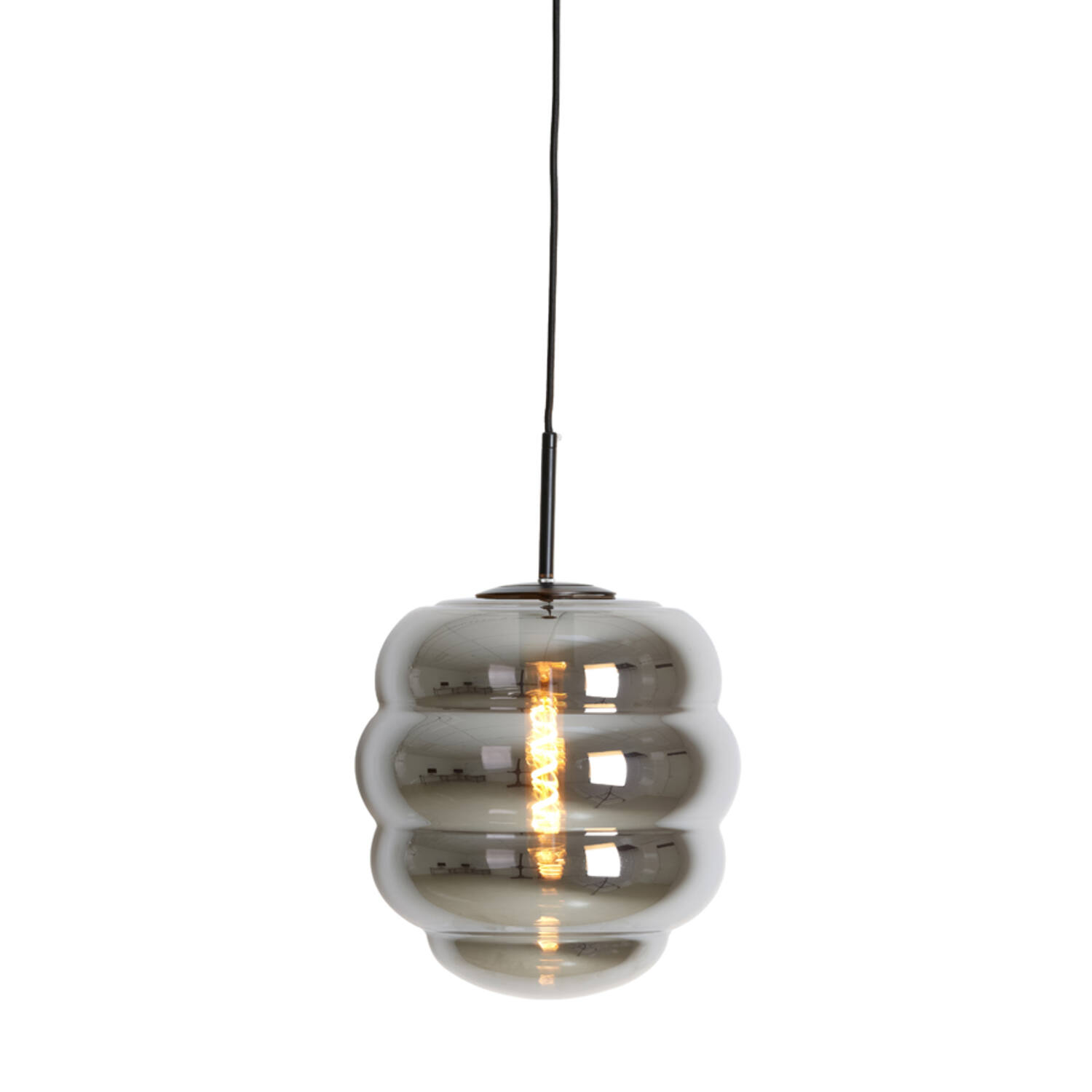 Lampe de table rétro dorée sur trépied avec globe clair Light & Living Misty – Image 8