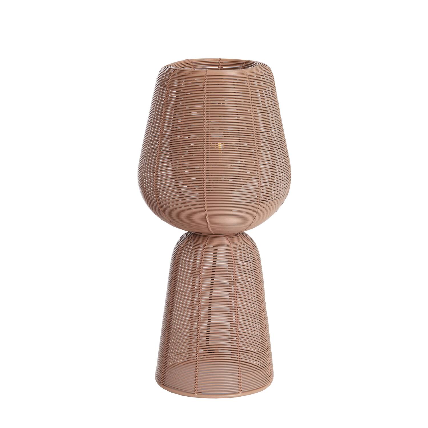 Lampe de table rétro en métal rose Light & Living Aboso – Image 2