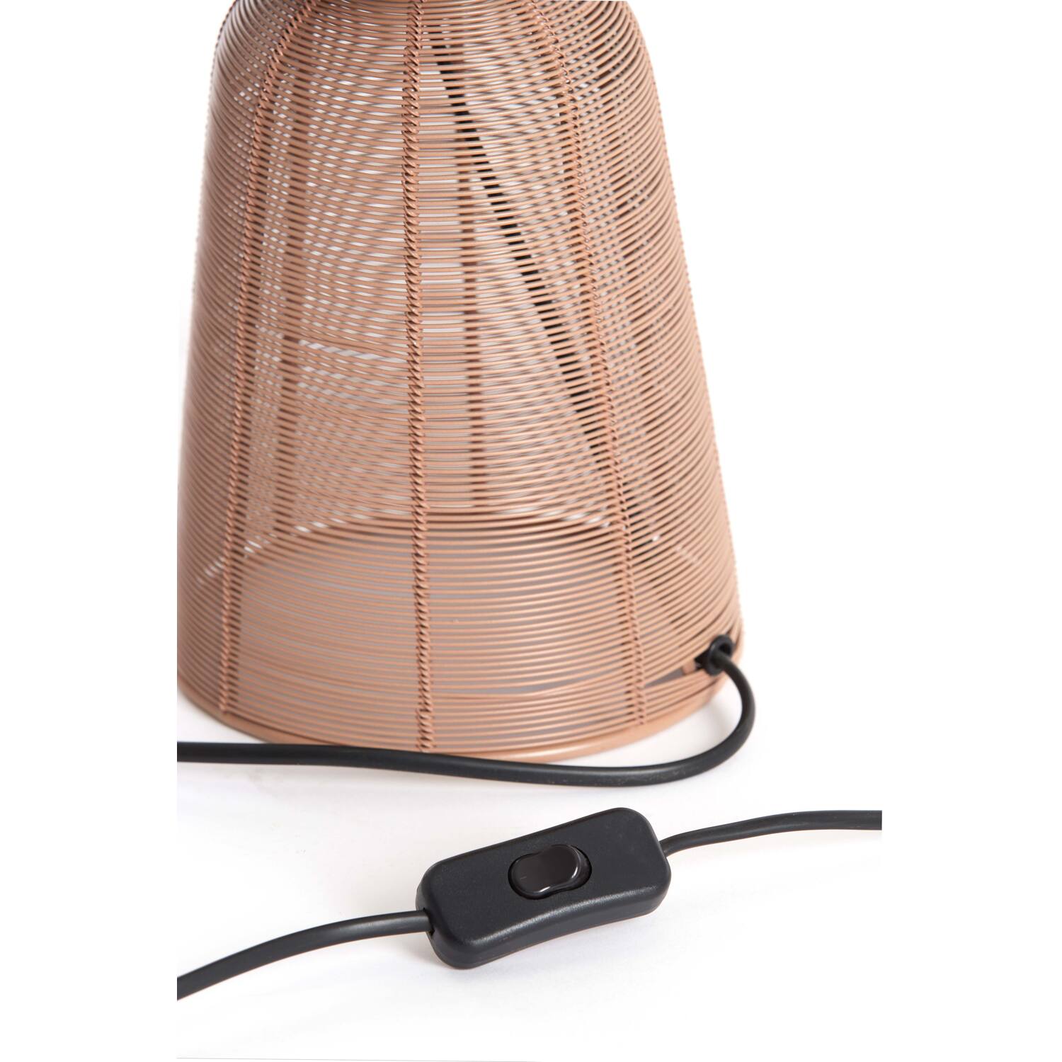 Lampe de table rétro en métal rose Light & Living Aboso – Image 4