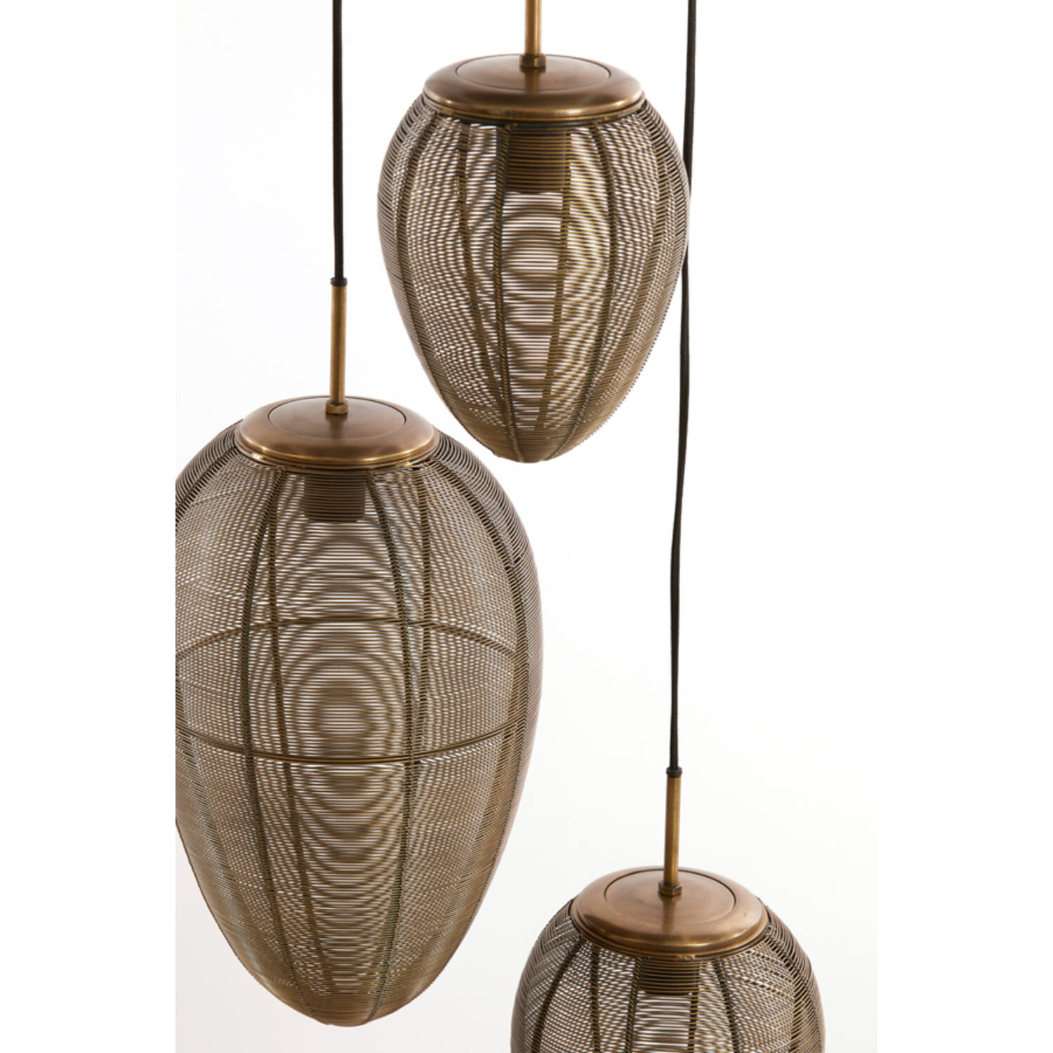 Lampe de table rétro en verre dépoli doré Light & Living Yaelle – Image 4