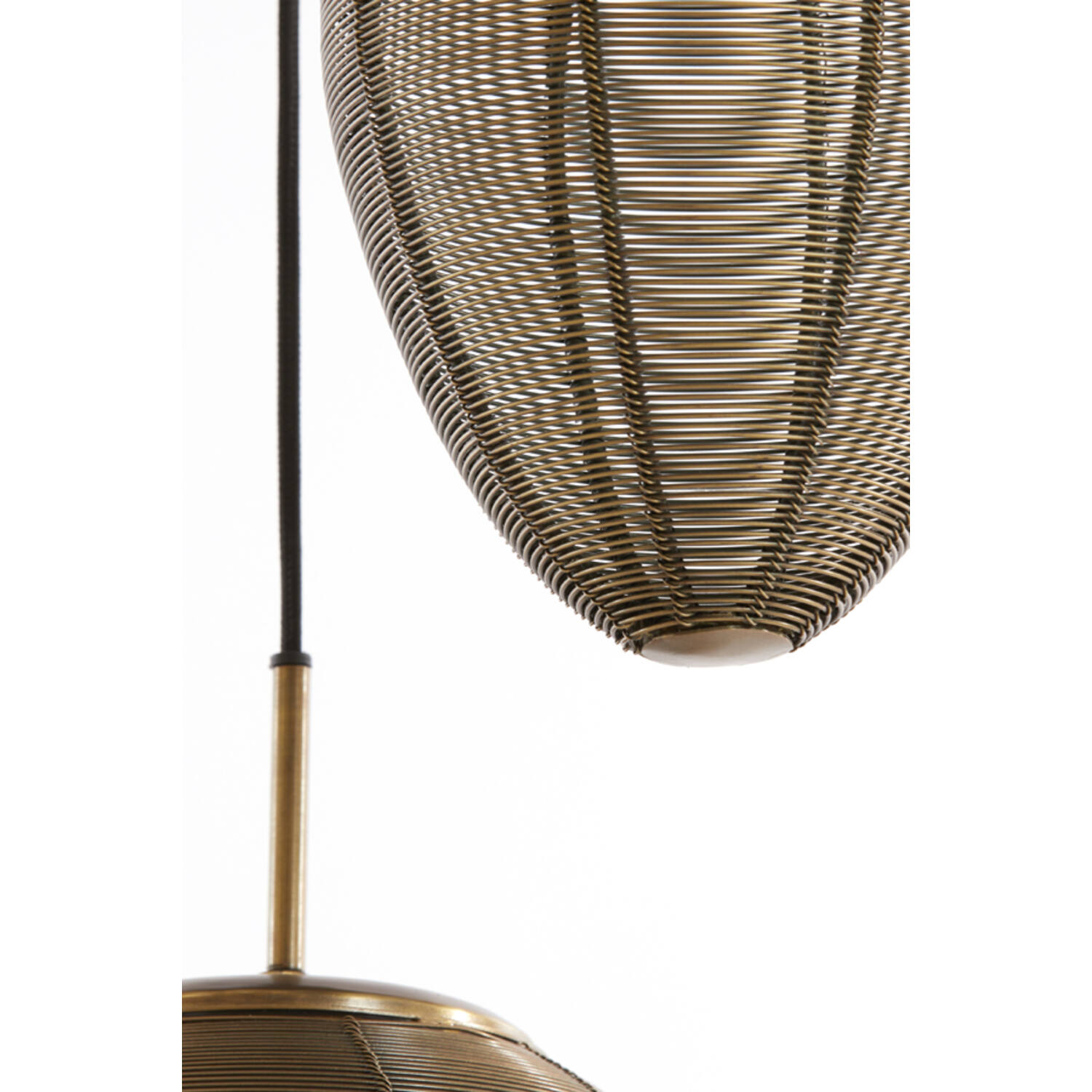 Lampe de table rétro en verre dépoli doré Light & Living Yaelle – Image 5