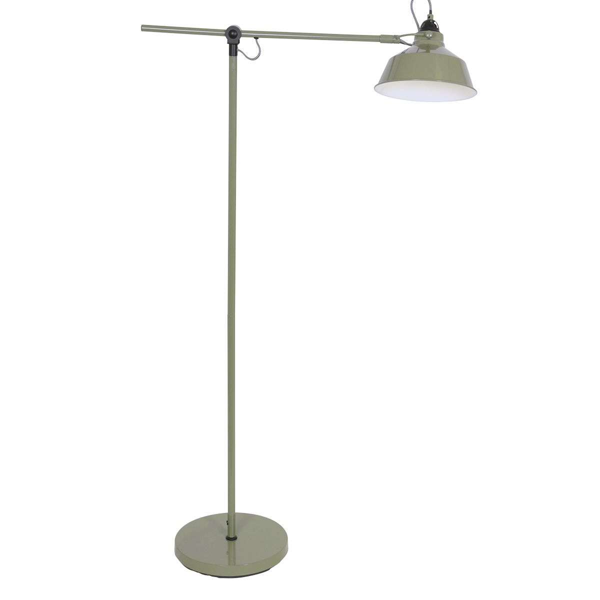 Lampadaire industriel en métal vert Mexlite Nove – Image 10