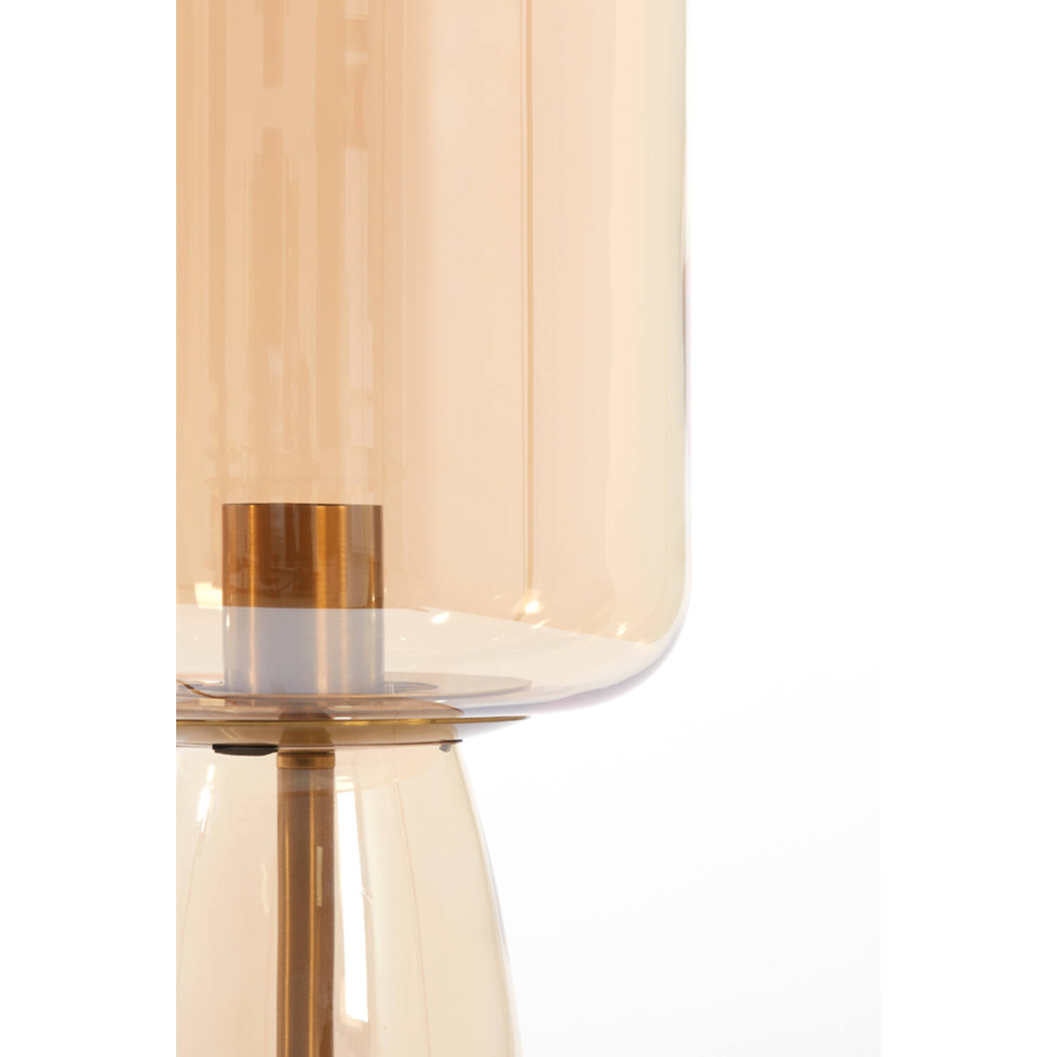 Lampe de table rétro marron en verre fumé Light & Living Lotta – Image 4