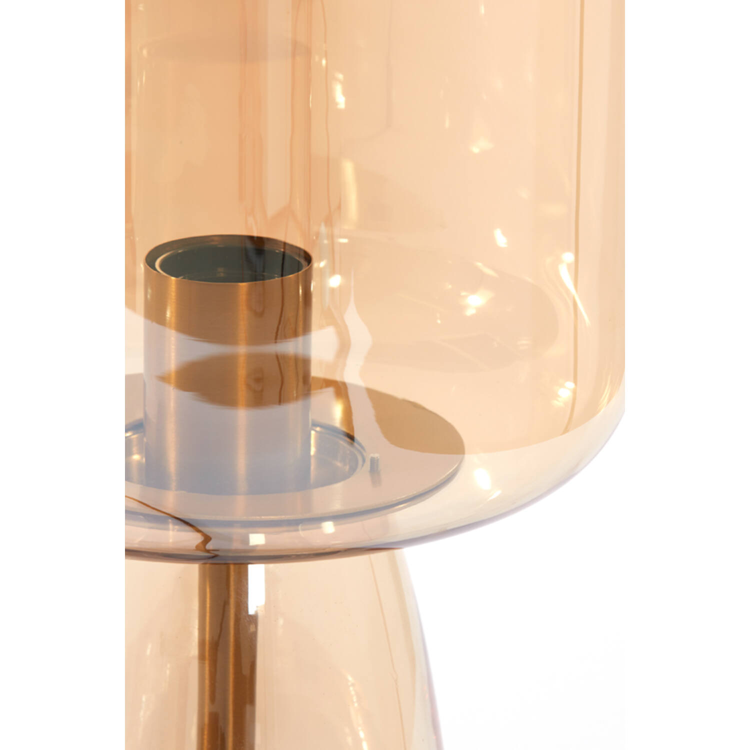 Lampe de table rétro marron en verre fumé Light & Living Lotta – Image 5