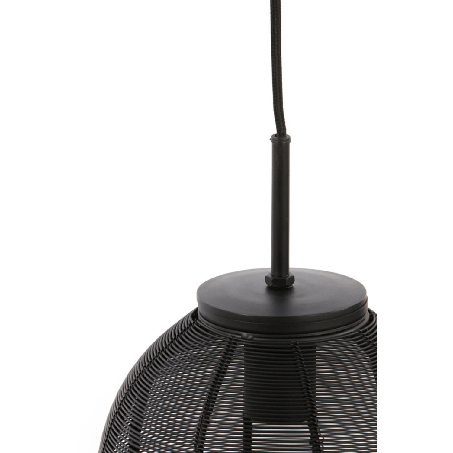 Lampe de table rétro noire avec globe en verre fumé Light & Living Yaelle – Image 3