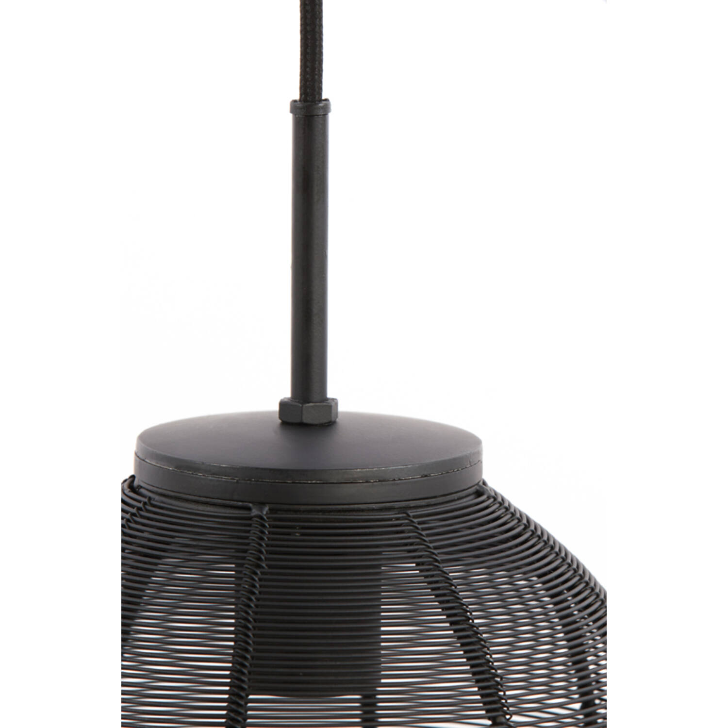 Lampe de table rétro noire avec globe en verre fumé Light & Living Yaelle – Image 5