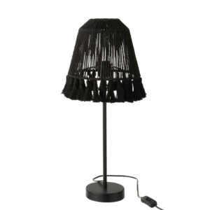 lampe-de-table-retro-noire-avec-pompons-jolipa-mila-30965-2