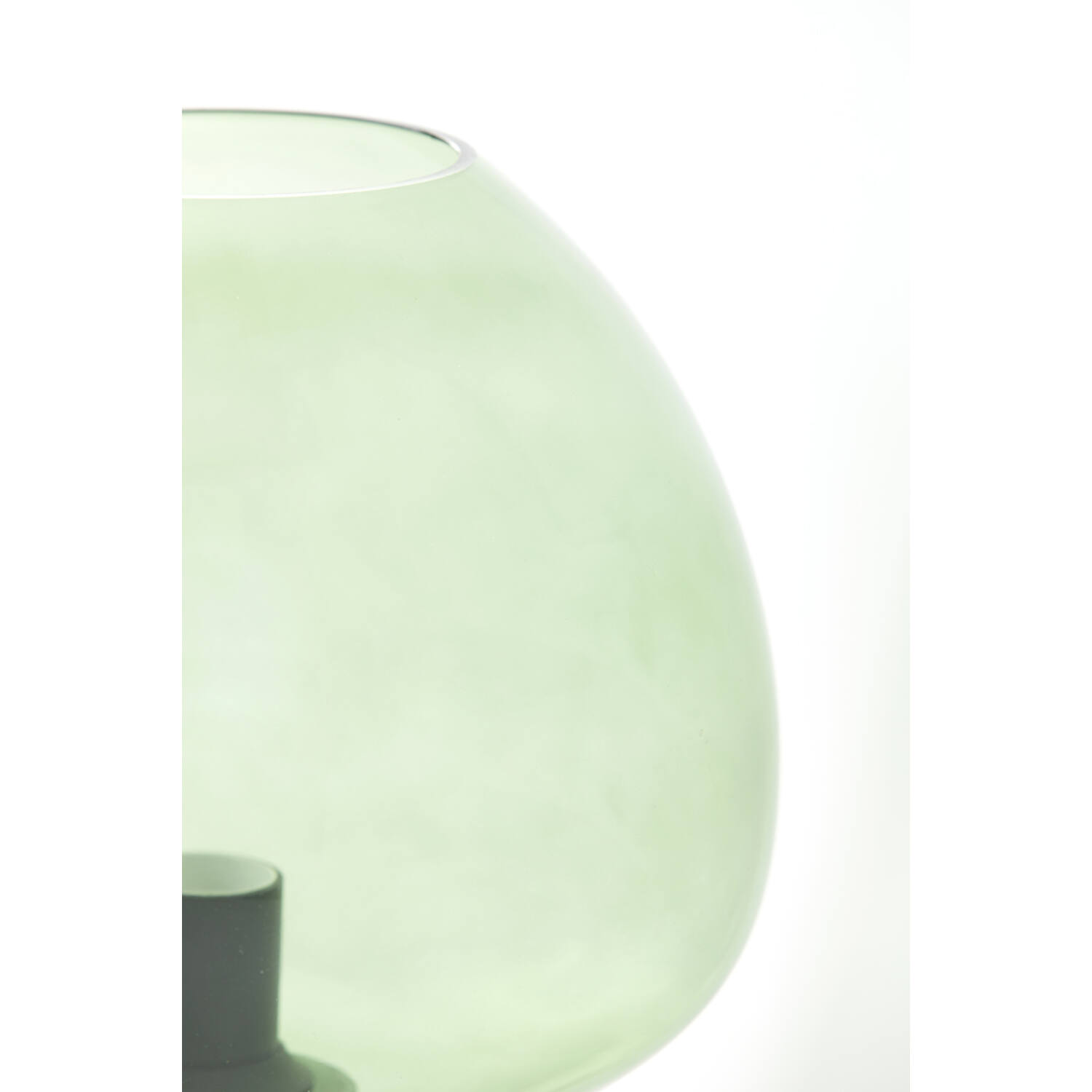 Lampe de table rétro noire avec verre fumé vert Light & Living Mayson – Image 4