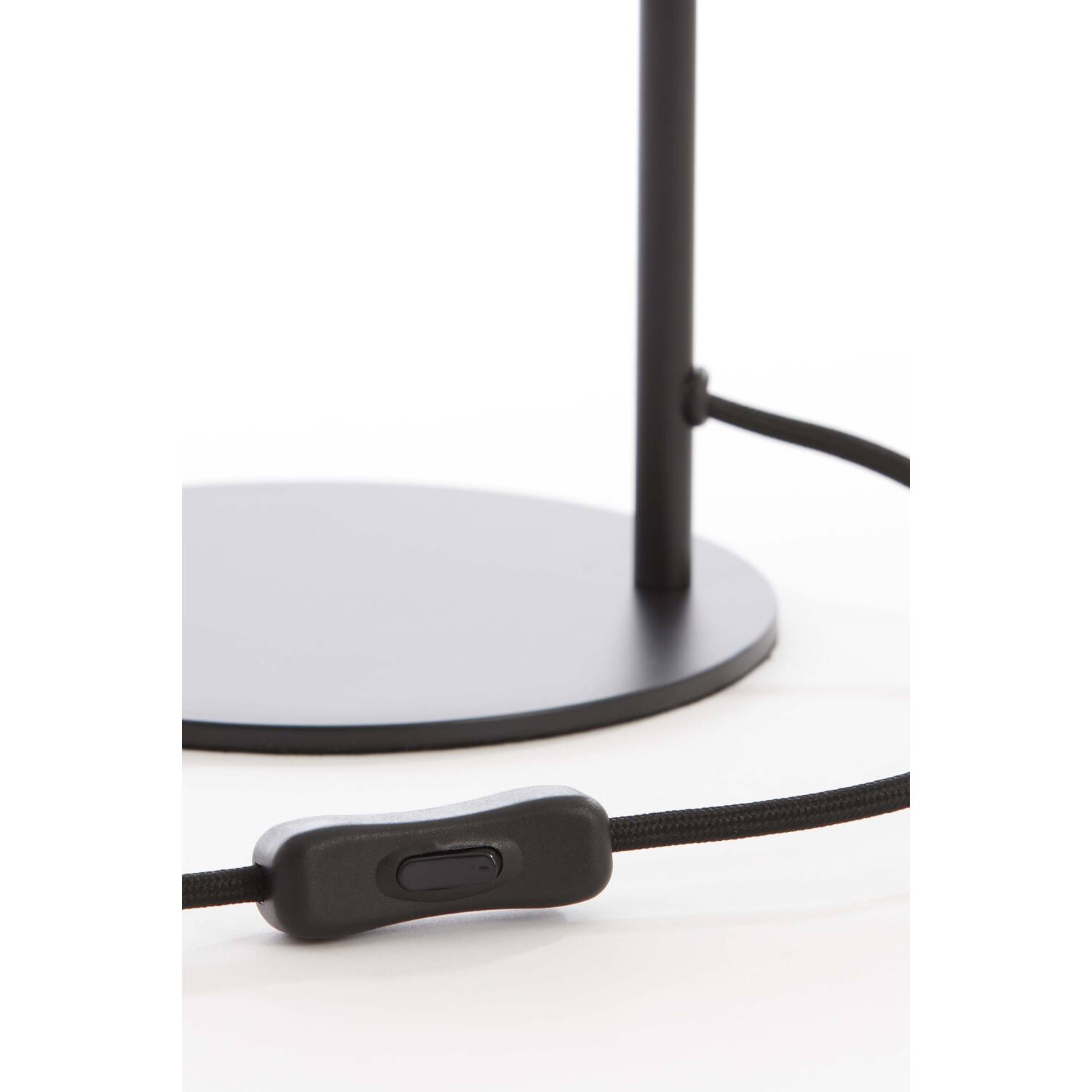 Lampe de table rétro noire en verre fumé blanc Light & Living Solna – Image 6