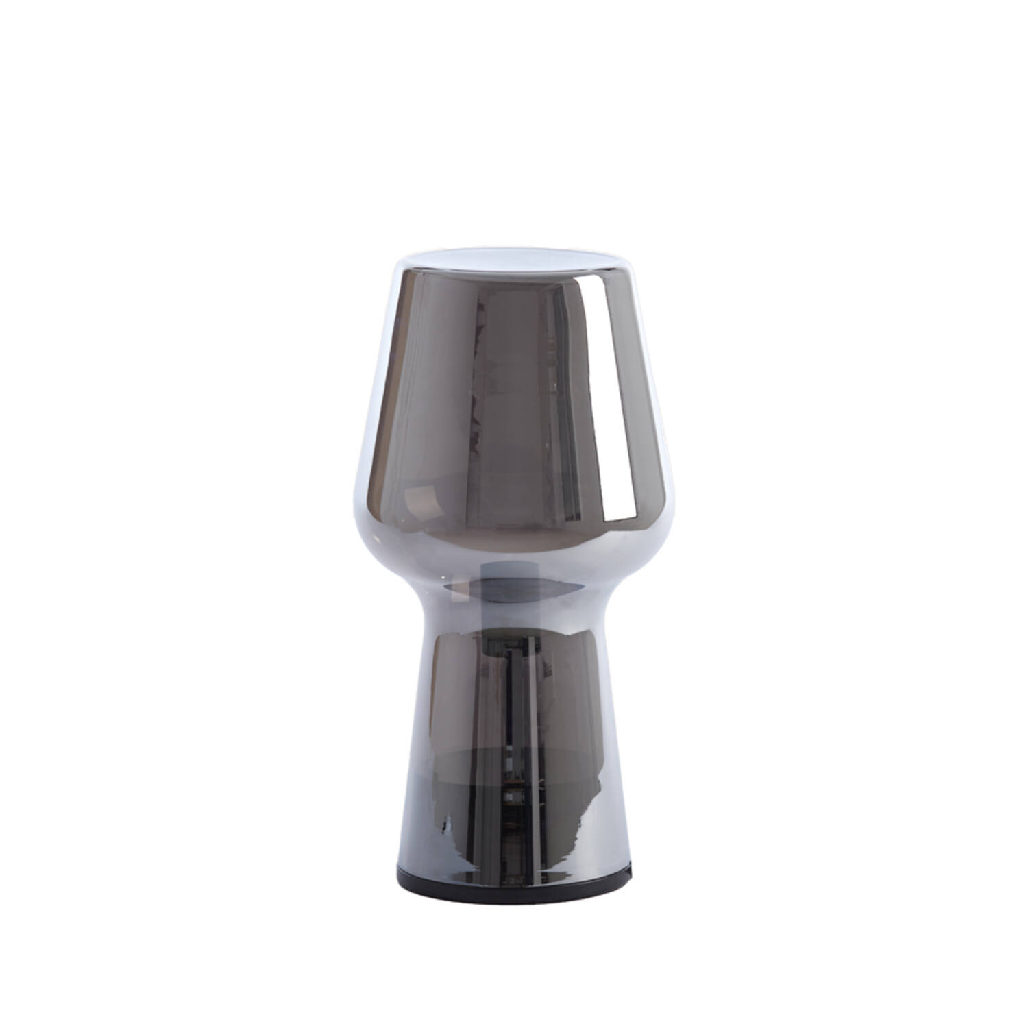 Lampe de table rétro noire en verre fumé Light & Living Tonga – Image 2