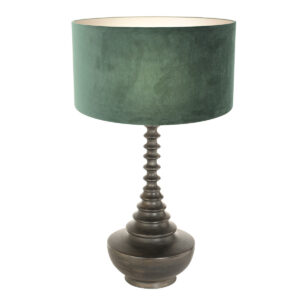 lampe-de-table-retro-verte-pied-noir-steinhauer-bois-noirantique-et-vert-3762zw-2