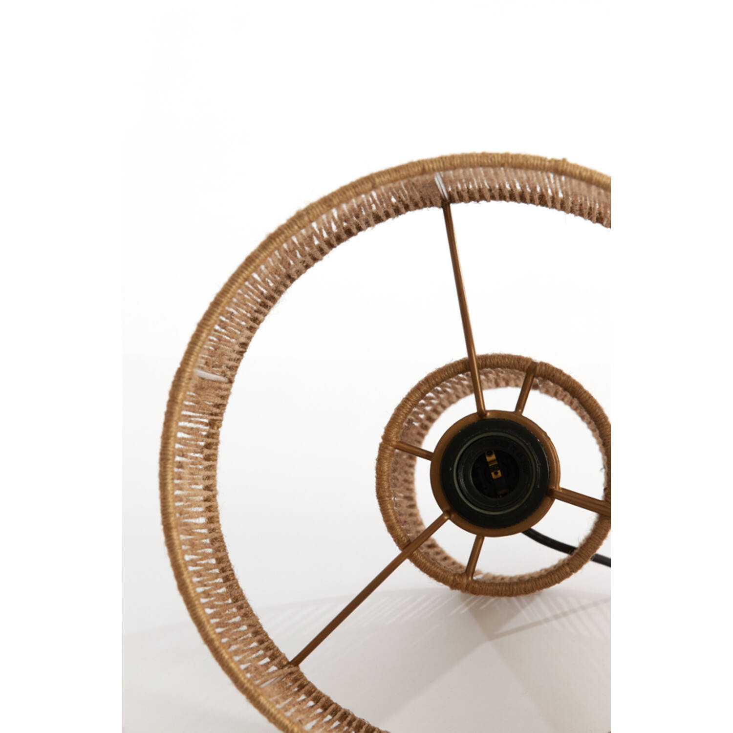 Lampe de table rustique beige en corde Light & Living Lavatera – Image 4