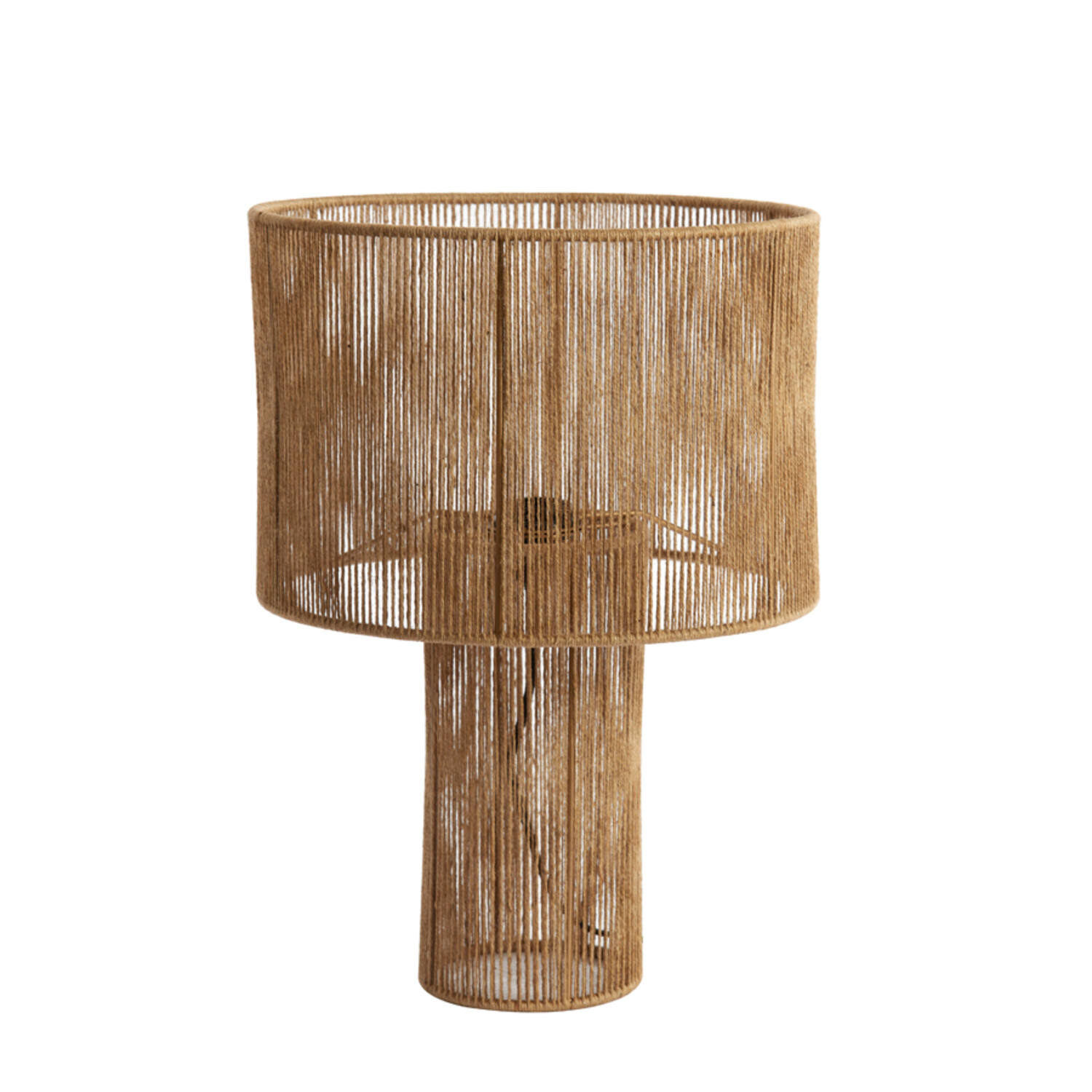 Lampe de table rustique beige ronde Light & Living Lavatera – Image 2