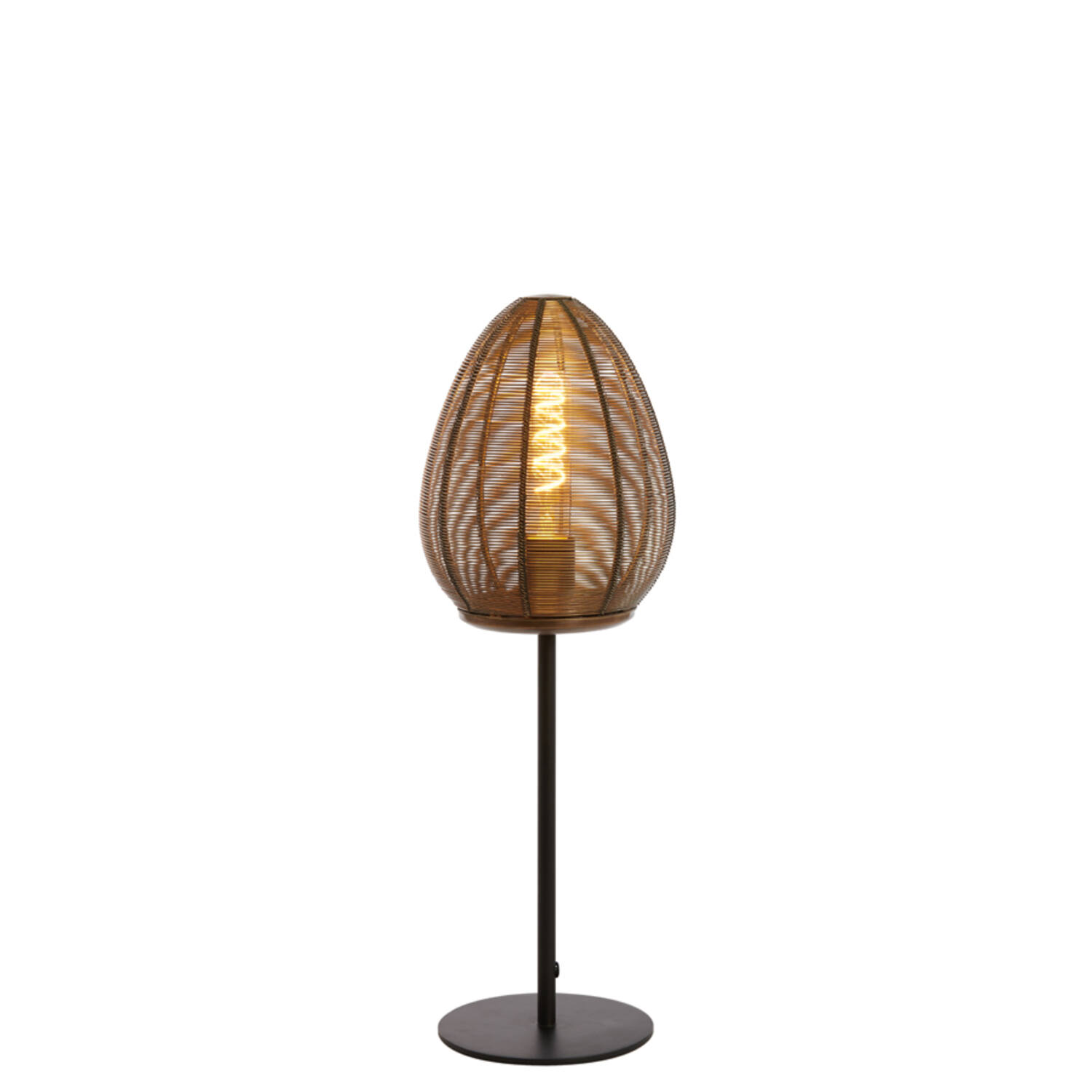 Lampe de table rustique dorée et noire Light & Living Yaelle – Image 8