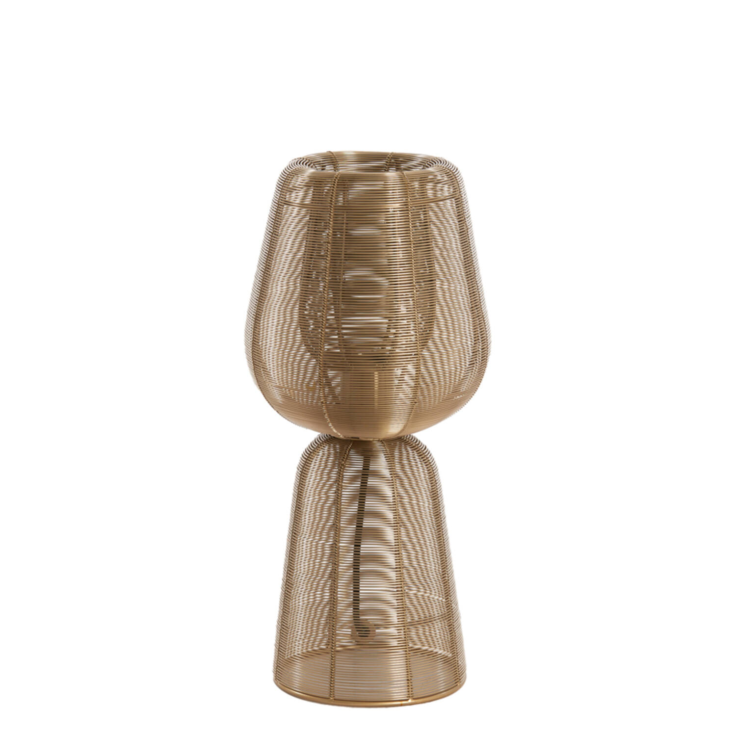 Lampe de table rustique en laiton avec fil métallique Light & Living Aboso – Image 2